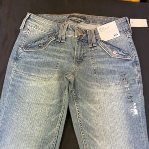 Aeropostale Low Rise Flare Stretch Women's Blue Jeans size 2S new style 4082